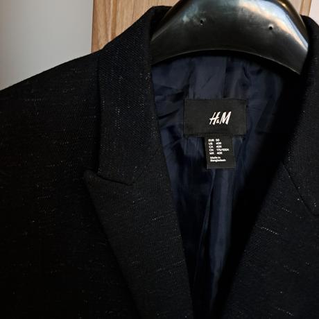Tmavomodré športovo elegantné sako s/m, h&m,50