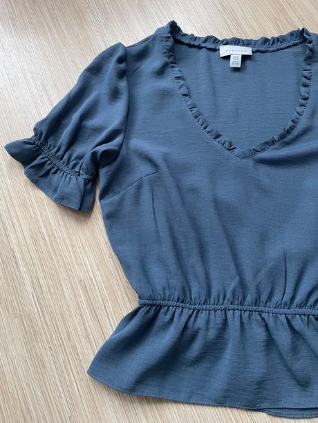 Modra volanova bluzka topshop, topshop,36