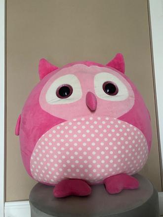 Obrovská plyšová hračka sova,