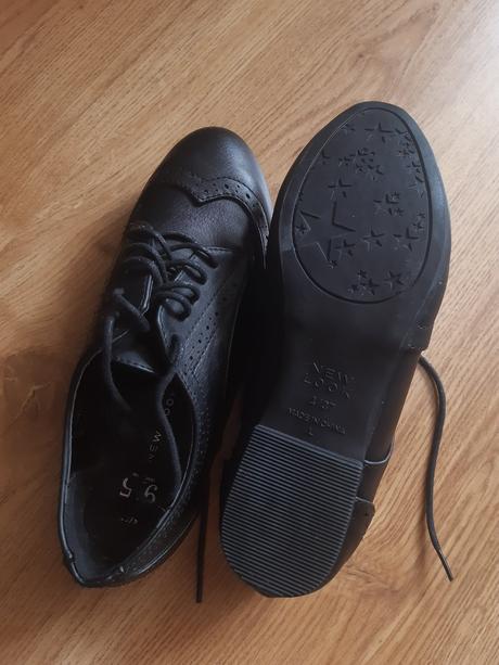 Nové oxfordky, čierne poltopánky, new look,37
