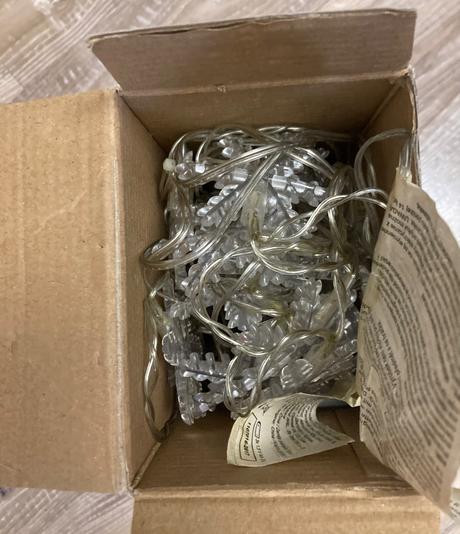 Vianočné svetielka záves s vločkami, 