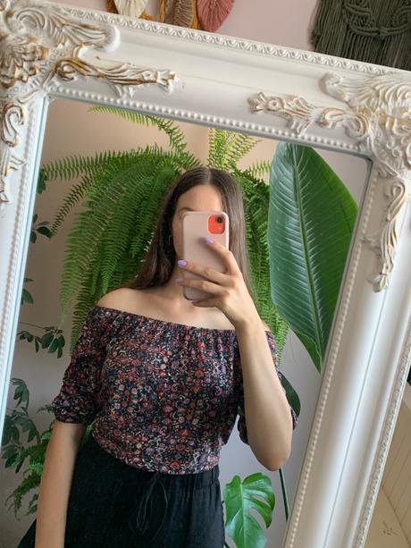 Top s kvietkami, new yorker,xs