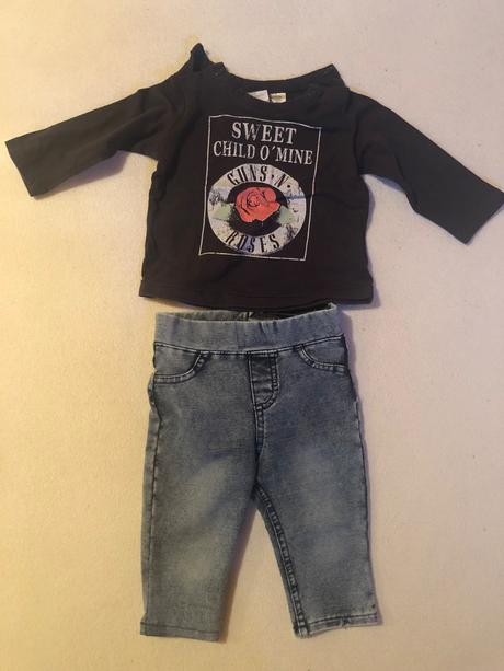 Súprava, rifľové legíny h&m pre dievčatko, h&m,62