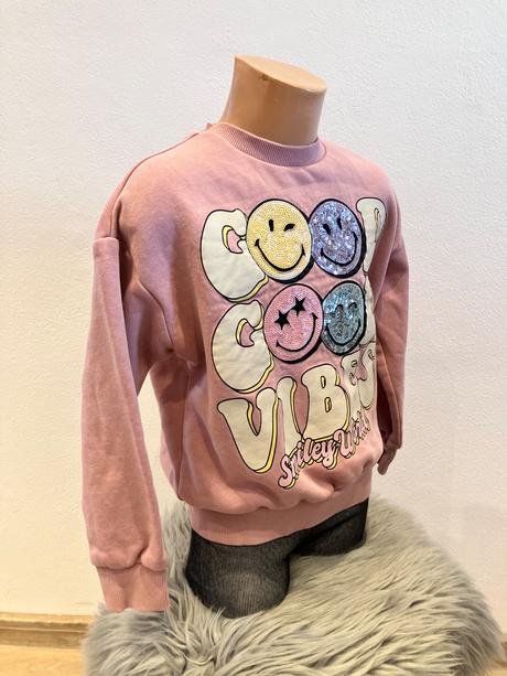 Dievčenská mikina s flitrami (128), 128