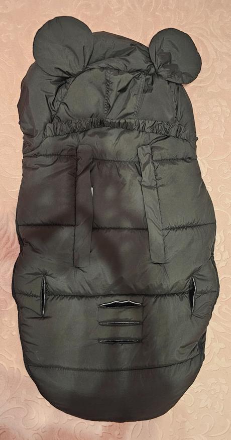 Spací vak (zimný fusak) do kočíka, sánky - čierny, 