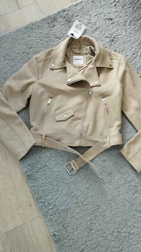 Semišová bunda, bershka,l