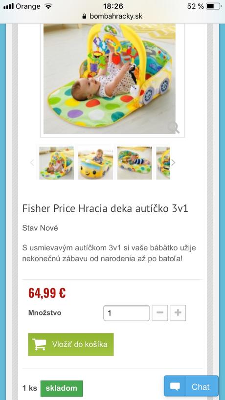 Uzasna hracia deka 3v1 fisher auticko, 