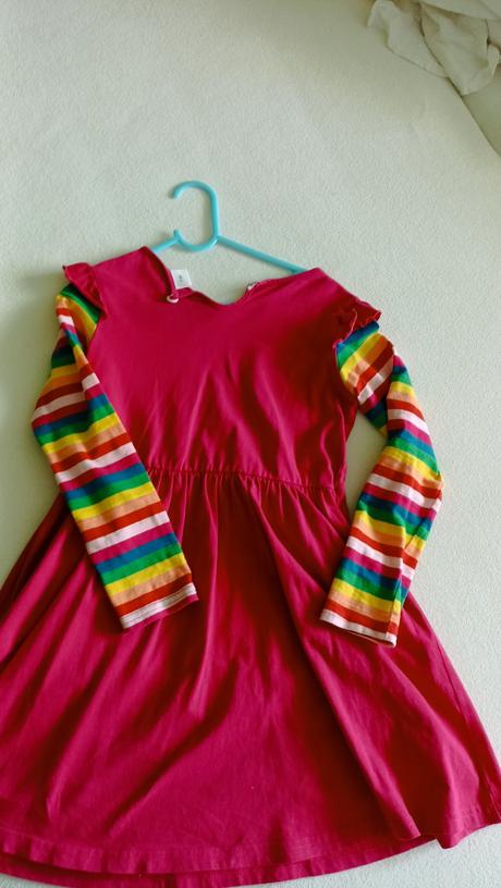 Bavlnené dúhové šaty veľ. 128, 128