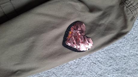 Khaki  jarná/jesenná bunda h&m s aplikáciou, h&m,128