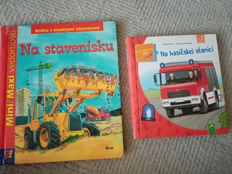 Okienkove otvaracie knihy hasiči, na stavbe, 