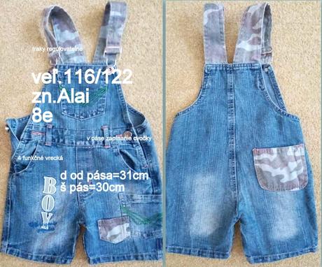 Riflové kraťasy veľ.116/122, 116