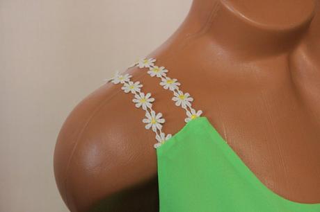 Neónovo zelený top, m, m