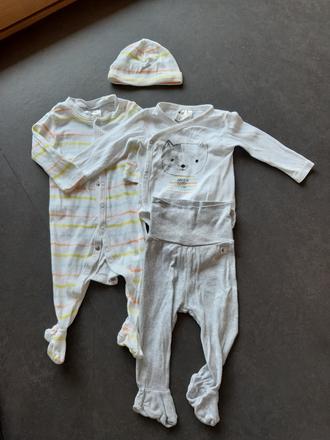 Set body + dupacky + teplacky + ciapka, h&m,62