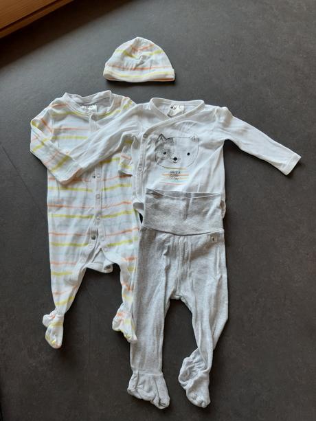 Set body + dupacky + teplacky + ciapka, h&m,62
