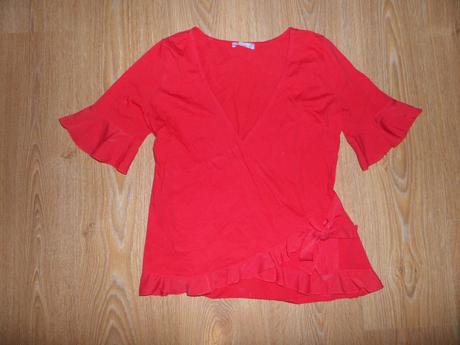 Červená blúzka s volánom, orsay,m