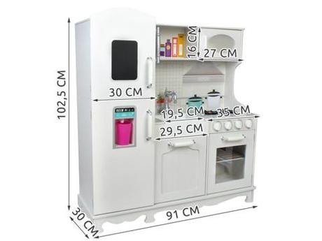 Drevená kuchynka s príslušenstvom biela,