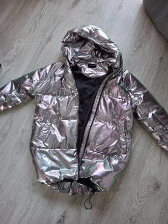 Holograficka bunda oversize, reserved,40