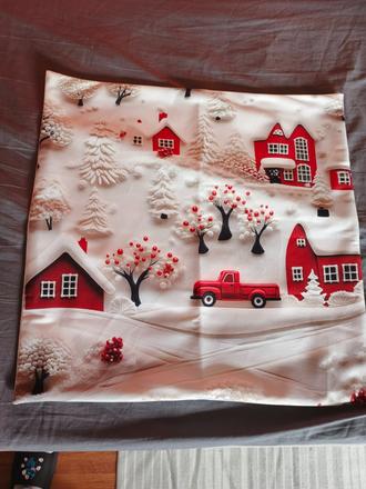 Obliečka na vankúš vianočná, šírka (cm): 50,dĺžka (cm): 50