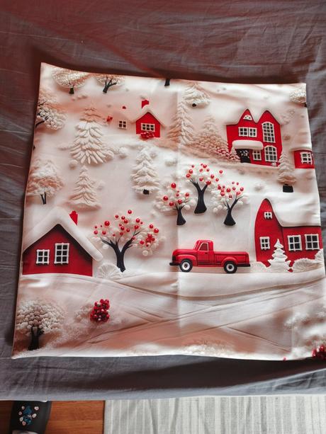 Obliečka na vankúš vianočná, šírka (cm): 50,dĺžka (cm): 50