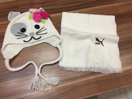 Macickova ciapka+ sal gratis, 128