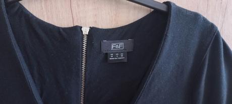 Čierne krátke šaty, f&f,38