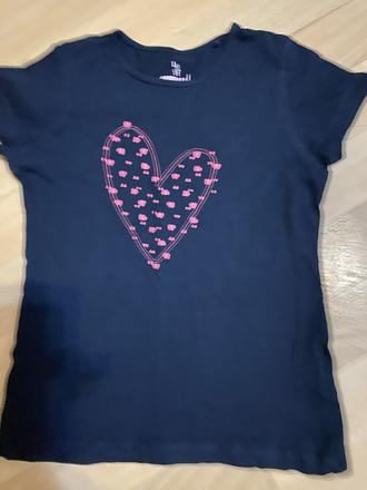 Tričko tmavomodré so srdiečkom, pepperts,134