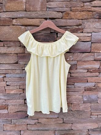 Tričko s volánom zlte, h&m,140