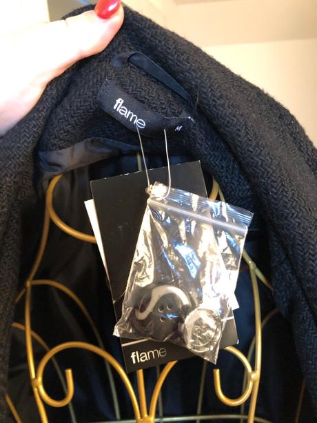 Flame čierny kabát, m