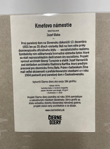Čierne diery grafika kmeťovo námestie,