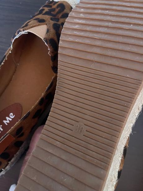 Tigrované espadrilky na platforme, 37