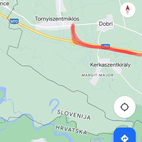 Hraničný priechod Maďarsko - Slovinsko M70