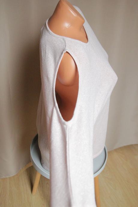 Bledo ružový top l, zara,m