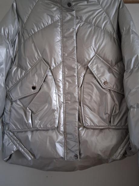 Strieborná oversize bunda, just play