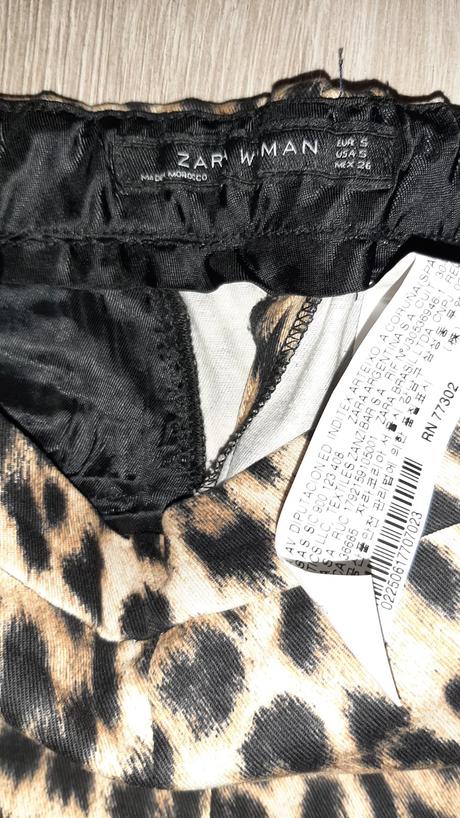 Nohavice s leopardím vzorom zara, zara,s