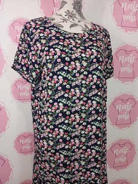 Nové kvietkované šaty letné, 44