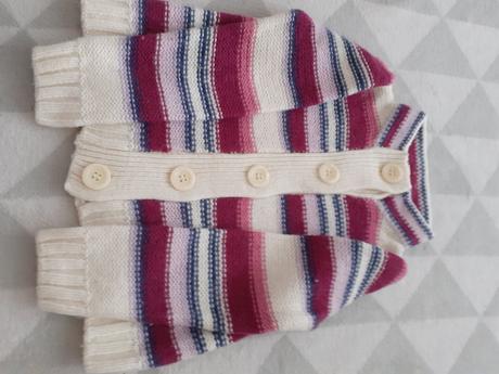 Bielofialovy svetrik na gombiky, fagottino,98