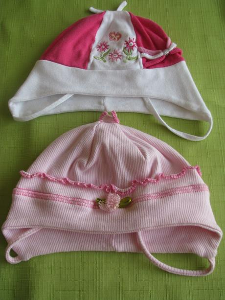 2ks bavlnené prechodné čiapočky, 74