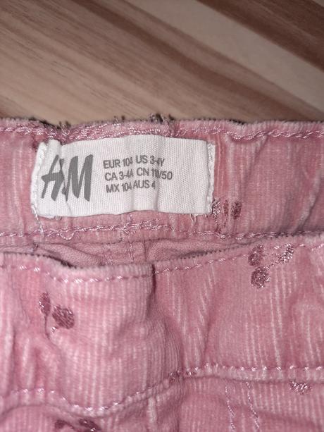 Elastické menčestráky h&m 104, h&m,104