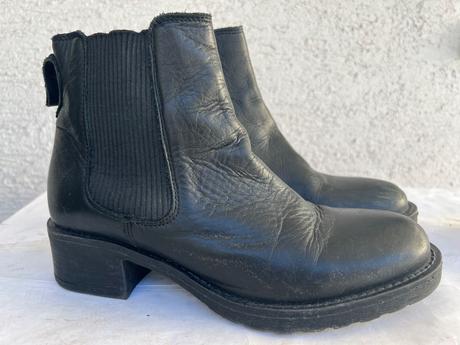 Trendy kozene cizmy kotnicky pc vysoka, 38