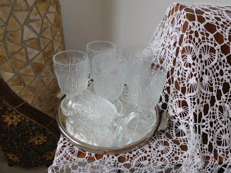 Retro poháre pudingové šľahačkové,6 kusov, 