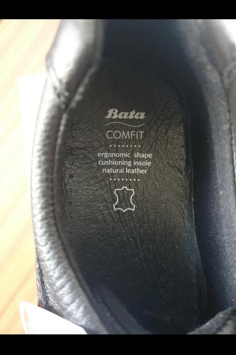 Čierne kožené topánky s membránou, baťa,45