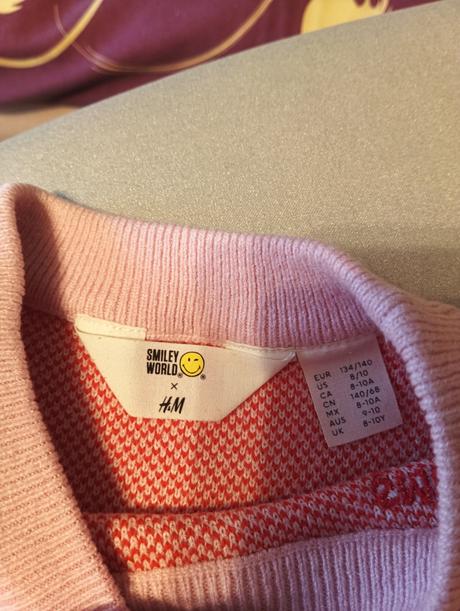 Žakárový svetrík so smailikmi, h&m,134