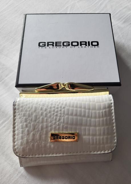 Biela kožená peňaženka, gregorio