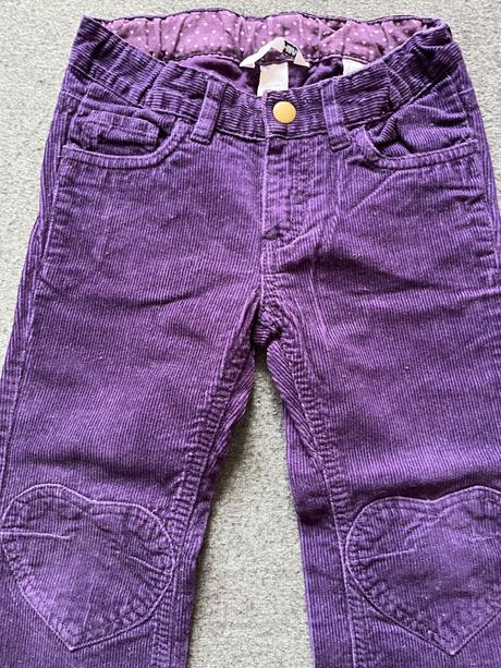 Menčestrové nohavice, h&m,110