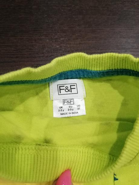 Žlto zelenkave tričká, f&f,98