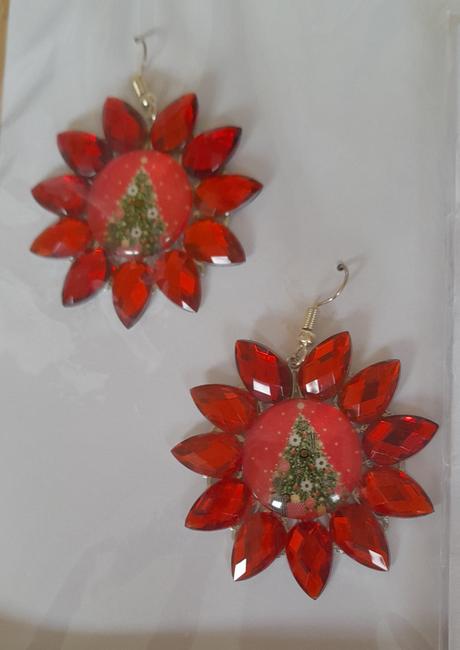 Handmade náušnice vianočné, 