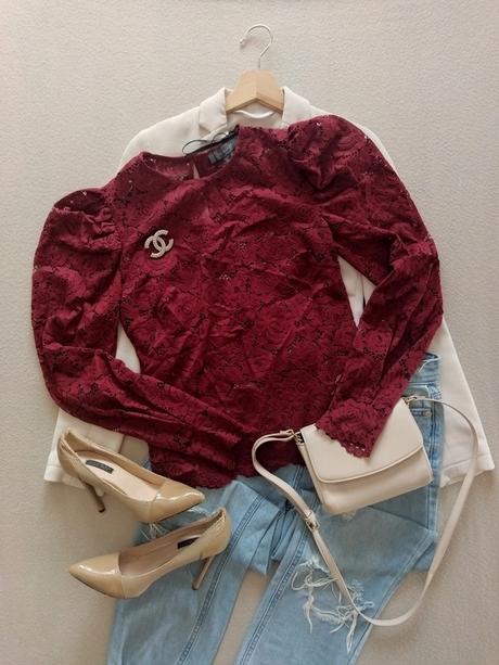 Nový čipkovaný top s visačkou, primark,xs