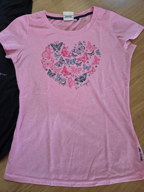 2x tričko s motýľmi, lee cooper,s