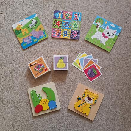 Prve kocky / vkladacky / puzzle,