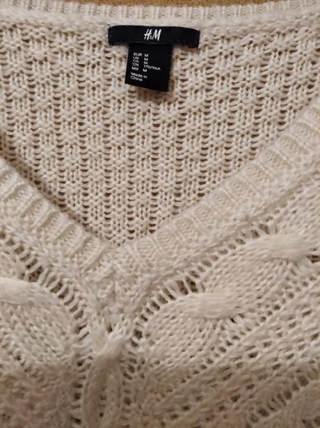 Dámsky béžový pulóver zn. h & m, h&m,m